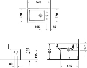 Биде Duravit Vero 22401000001 белое
