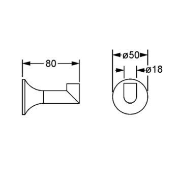 Крючок Jorger Valencia 638.00.023.000 хром