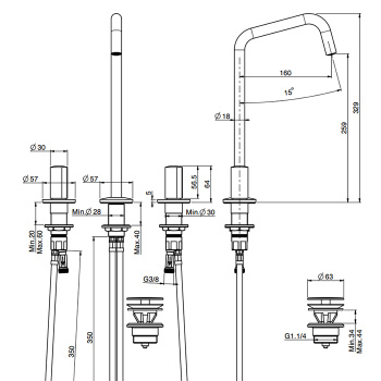 Смеситель для раковины Fima Carlo Frattini So F3191DCR click-clack, хром