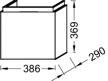 Тумба под раковину 40 см Jacob Delafon Formilia EB1096-N18, блестящий белый