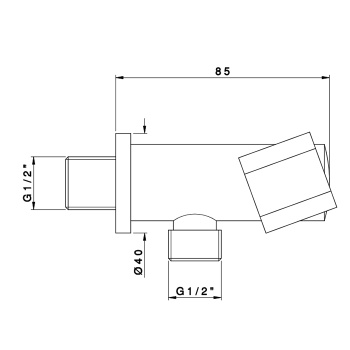 Держатель для душевой лейки Nicolazzi  встраиваемый 7124MCR
