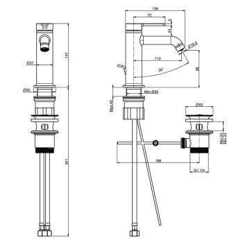Смеситель для раковины Fima Carlo Frattini Snap F3111NS.ES черный