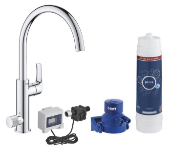 Смеситель для кухни GROHE Blue Pure Eurosmart, стартовый комплект, хром, 30384000
