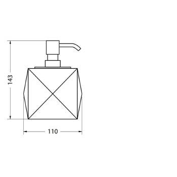 Дозатор для жидкого мыла BURLINGTON A21C CHR хром