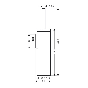 Axor Universal Circular Ершик для унитаза, подвесной, цвет: хром 42855000