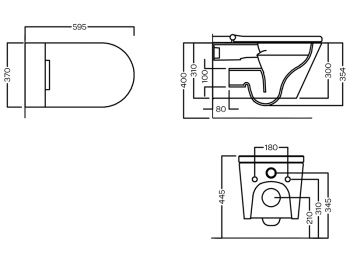 Унитаз подвесной Hatria H-smart Y9D301 с крышкой-биде