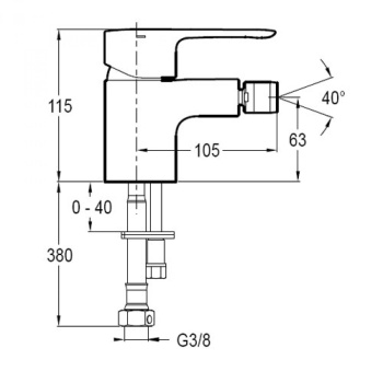 Смеситель для биде Jacob Delafon July E16028-4-CP