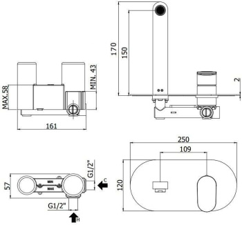 Смеситель для раковины Paffoni Candy CA104CR хром