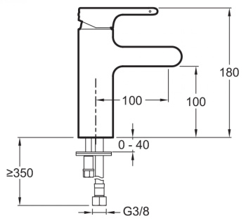 Смеситель для раковины Jacob Delafon Singulier E10496-CP хром