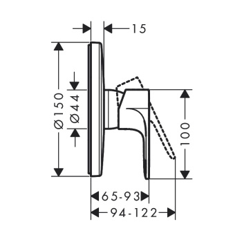 Смеситель для душа Hansgrohe 72667670S черный