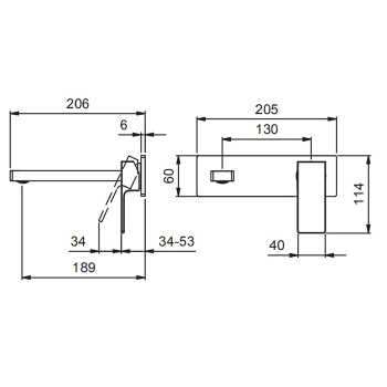 Смеситель для раковины Fantini Mint 34 93 F813B нержавеющая сталь