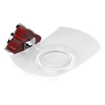 Мыльница стеклянная THG Petale De Cristal Rouge U6C-A02-500 хром