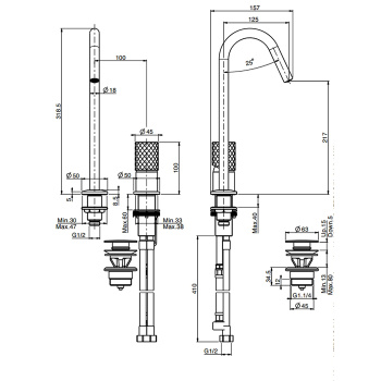 Смеситель для раковины Fima Carlo Frattini Spillo Tech F3271TNCXNS черный