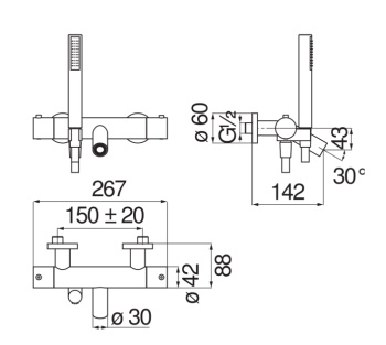 Смеситель для ванны Nobili Velis VE125010/1RCP