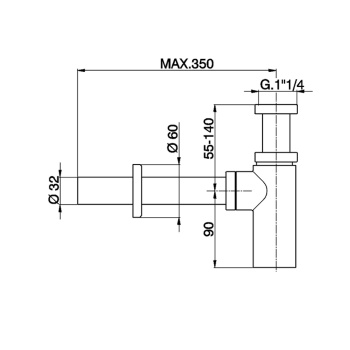Сифон для раковины  Cisal 1 1/4 Bianco Opaco ZA0040424Q Акция