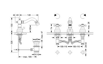 Смеситель для биде Jorger Delphi 109.30.100.000 chrome