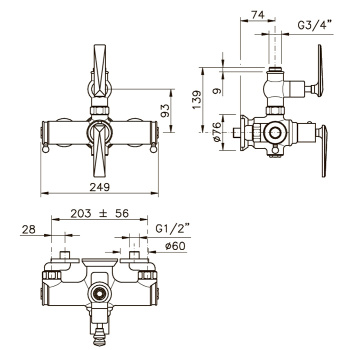 Смеситель для душа Nicolazzi  Смеситель со стены E.C. 4917BZ69