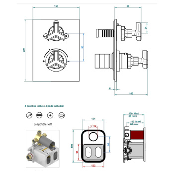 Смеситель для душа THG Les Ondes G8A-F31-5600BE soft matt gold