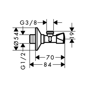 Вентиль Hansgrohe Metropol E 13902000 с рукояткой