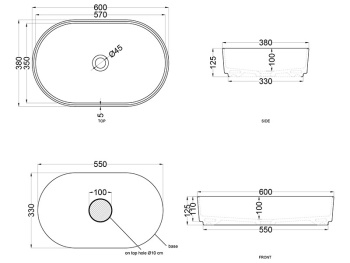 Раковина накладная Cielo Shui Comfort SHCOLAO60 SM 60 см зеленый