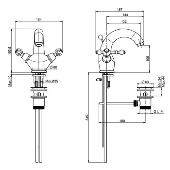 Смеситель для раковины Fima Carlo Frattini Epoque F5061/2CR хром
