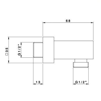Подключение для гибкого шланга Antelao Nicolazzi Doccia vincent, margherita, хром 5691CR