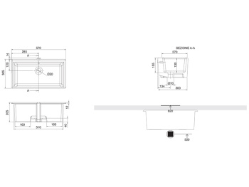 Раковина встраиваемая под столешницу Scarabeo GAIA-TECH-MIKY 8091