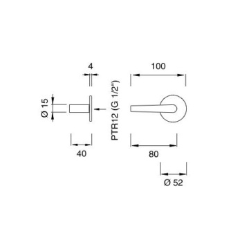 Смеситель для ванны CЕА Design Flag FLG 38 S сталь
