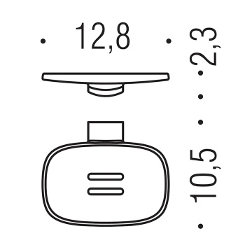 Мыльница подвесная Colombo Trenta чёрный матовый B3001.NM
