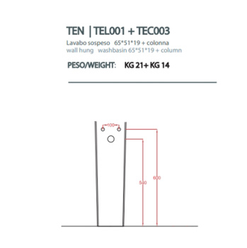 Пьедестал Artceram TEN белый TEC003 01 00 bi