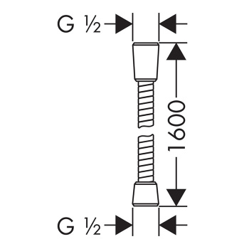 Шланг для душа  Hansgrohe Sensoflex 28136000
