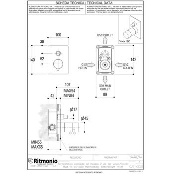Смеситель для душа Ritmonio хром PR28HE101CRL