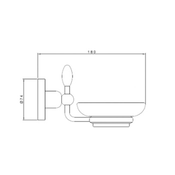 Мыльница стклянная подвесная Nicolazzi Liberty золото 1087GO16
