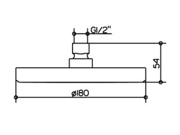 Верхний душ Keuco Elegance 51686070100 нержавеющая сталь finish