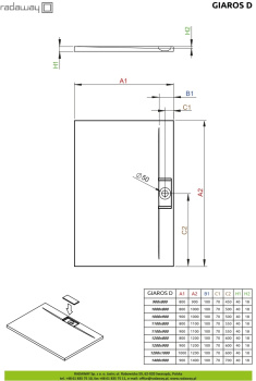 Душевой поддон Radaway Giaros D100x120 120 M3GRD1210