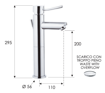 Смеситель для раковины Remer Minimal N10L хром