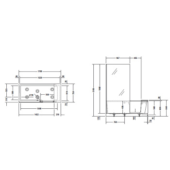Акриловая ванна Duravit Shower + Bath 170x75 700403000000000