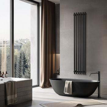 Полотенцесушитель водяной Secado Бергамо плюс 6 4673739248614 200х33 черный