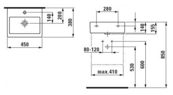 Раковина Laufen Living 8.1543.2.000.104.1