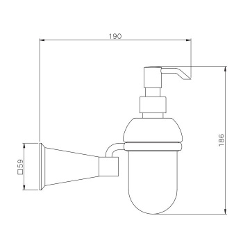 Дозатор для жидкого мыла Nicolazzi Vincent хром 1089CR