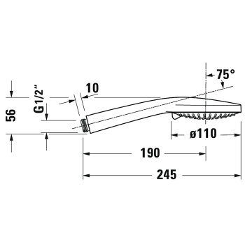 Duravit Ручной душ  Ø 110 мм/ Хром/белый