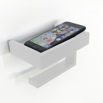 3SC SK Держатель тб с полочкой, цвет: белый матовый SK06XBO