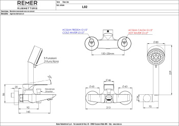 Смеситель для ванны Remer Class Line  литой излив L02