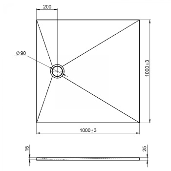 Душевой поддон Jacob Delafon Tolbiac 100x100 E6D328RU-WPM, белый матовый белый