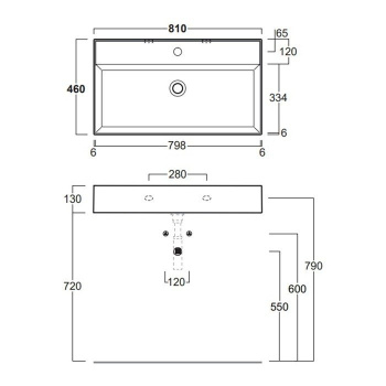 Раковина подвесная Simas Agile AG 81 cemento matt*1 81 см серый