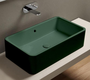 Раковина накладная Cielo Shui Comfort SHLAA7520 MU 75 см зеленый