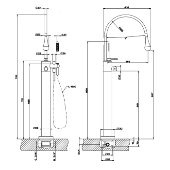 Скрытая часть смесителя Gessi 24997.031 Chrome