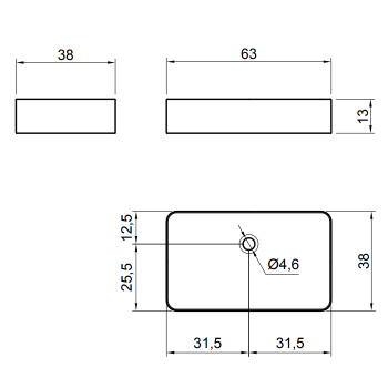 Раковина Antonio Lupi Velo 38х63, без отв., белый А0002423930