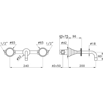 Встраиваемый смеситель для раковины Stella Titian 3863tr TT 01001 CR00 хром