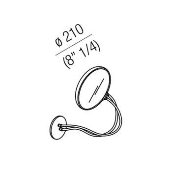 Зеркало двухстороннее Agape Fusilli 21см, подвесной, круглое, хром ASPE012L